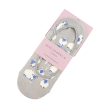 Miss Sparrow Invisible Footsie Bamboo Happy Sheep grey