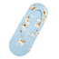 Invisible Footsie Bamboo Jack Russels powder blue