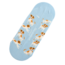 Invisible Footsie Bamboo Jack Russels powder blue