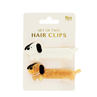 Rex London Hair Clips Sausage Dogs Set of 2