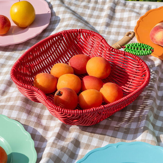 Woven Basket Summer Fruit Apple