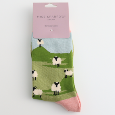 Miss Sparrow Socks Bamboo Sheep Socks duck egg