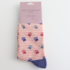 Miss Sparrow Socks Bamboo Paws & Stripes dusky pink