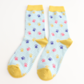 Miss Sparrow Socks Bamboo Paws & Stripes light blue