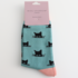 Miss Sparrow Socken Bamboo Peeking Cats duck egg