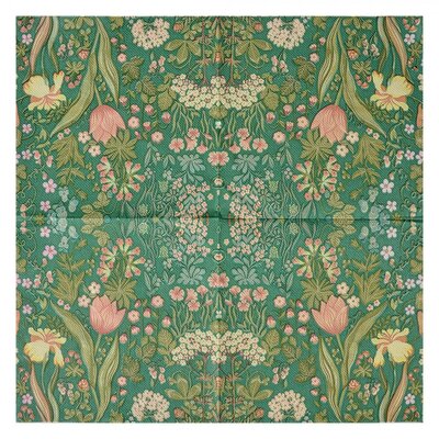 Clayre & Eef Papierservietten Flowers green pink