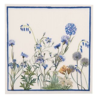 Clayre & Eef Paper napkins Flowers blue