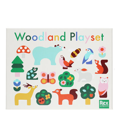 Rex London Wooden animal playset Woodland