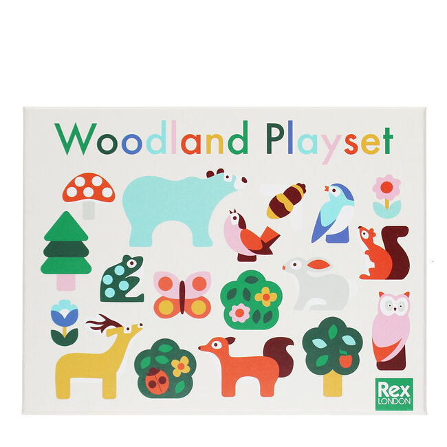Wooden animal playset Woodland