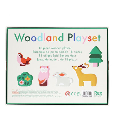 Rex London Spiel-Set mit Holztieren Woodland