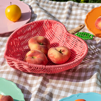 Rex London Woven Basket Summer Fruit Strawberry
