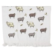 Clayre & Eef Guest towel Sheep