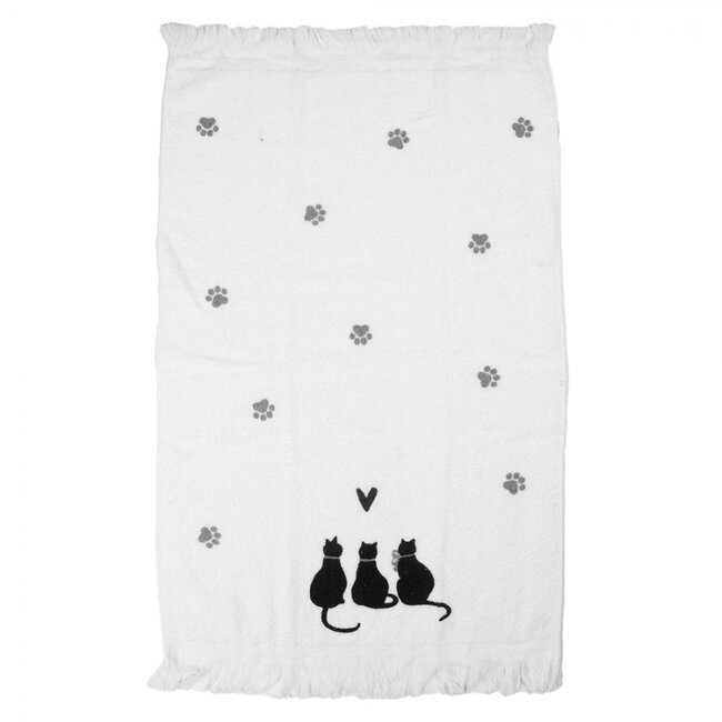 Gästetuch Cats black/white