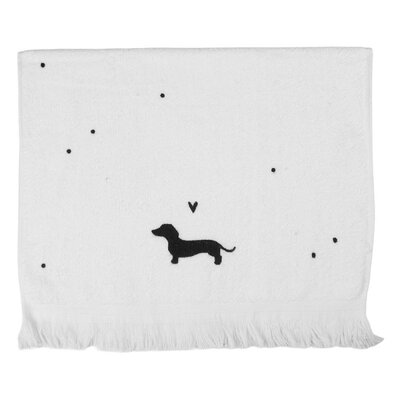 Clayre & Eef Gästetuch Sausage Dog black/white