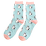 Socks Bamboo Racoons duck egg