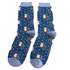 Miss Sparrow Mens Socks Bamboo Winter Owls navy