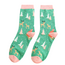 Socks Bamboo Festive Foxes green