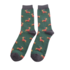 Miss Sparrow Männer-Socken Bamboo Skiing Sausage Dogs green