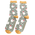 Miss Sparrow Mens Socks Bamboo Santa Sheep olive