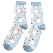 Miss Sparrow Socken Bamboo Santa Sheep powder blue