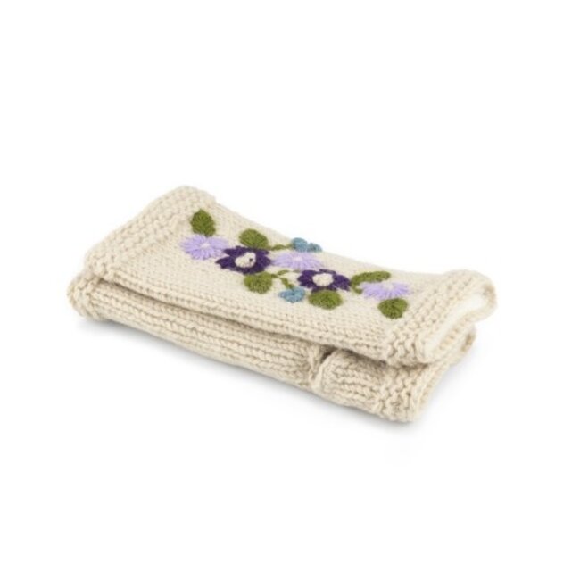 Handwarmer Flowers beige