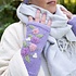 Sjaal met Verhaal Handwarmer Flowers lilac