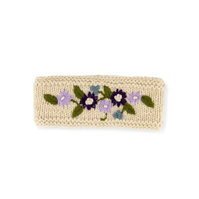 Headband Flowers beige