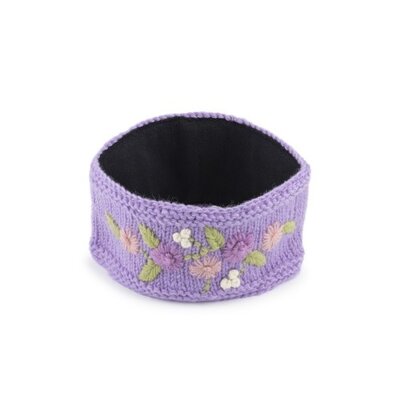 Sjaal met Verhaal Headband Flowers lilac