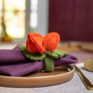 Sjaal met Verhaal Felt Napkin Ring Physalis Lampion
