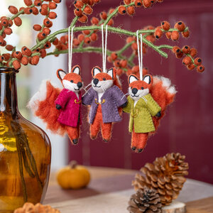 Sjaal met Verhaal Felt Hanger Vos Indian Summer