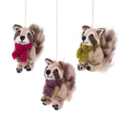 Sjaal met Verhaal Felt Hanger Wasbeer Indian Summer