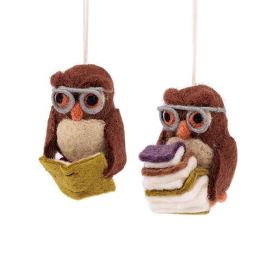Sjaal met Verhaal Felt Hanger Uil Indian Summer
