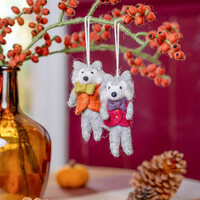 Sjaal met Verhaal Felt Hanger Wolf Indian Summer
