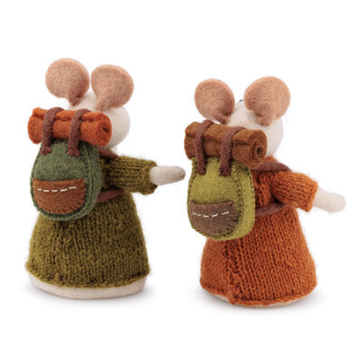 Sjaal met Verhaal Felt Hanger Muis Wandelaar