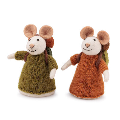 Sjaal met Verhaal Felt Hanger Muis Wandelaar