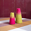 Felt Vase Medium burgundy/lichtgroen