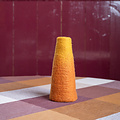 Sjaal met Verhaal Filz-Vase Medium cognac/okergeel