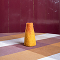 Sjaal met Verhaal Filz-Vase Small cognac/okergeel