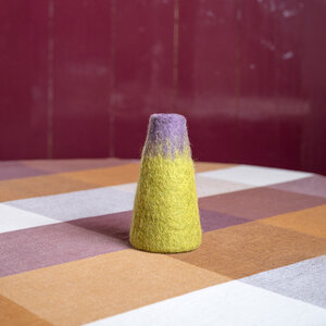 Sjaal met Verhaal Felt Vase Small paars/lichtgroen