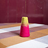 Sjaal met Verhaal Filz-Vase Small burgundy/lichtgroen