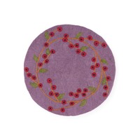 Sjaal met Verhaal Filz-Untersetzer 35 cm rond Bes Rood