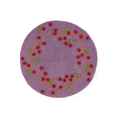 Sjaal met Verhaal Filz-Untersetzer 35 cm rond Bes Rood