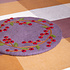 Sjaal met Verhaal Felt coaster 35 cm rond Bes Rood