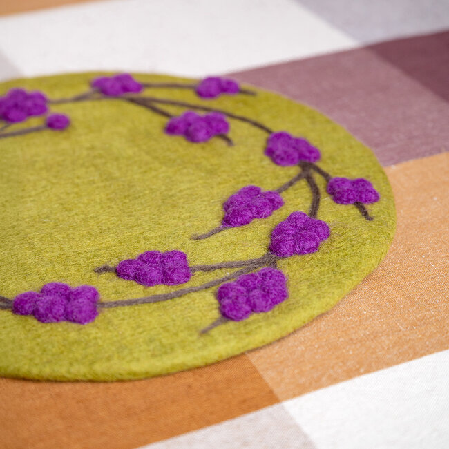 Filz-Untersetzer 35 cm rond Callicarpa