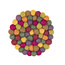 Sjaal met Verhaal Felt coaster 10 cm rond Bolletjes Indian Summer (Set of 4)
