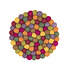 Sjaal met Verhaal Felt coaster 20 cm rond Bolletjes Indian Summer