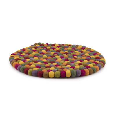 Sjaal met Verhaal Filz-Untersetzer 40 cm rond Bolletjes Indian Summer