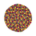 Sjaal met Verhaal Filz-Untersetzer 40 cm rond Bolletjes Indian Summer