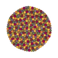 Sjaal met Verhaal Filz-Untersetzer 40 cm rond Bolletjes Indian Summer