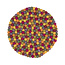 Felt coaster 40 cm round Bolletjes Indian Summer